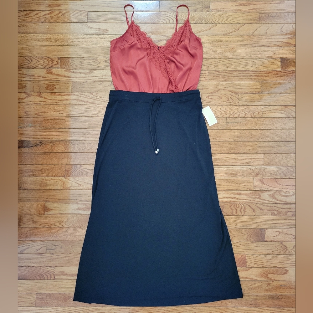 NWT Michael Kors Black Maxi Skirt